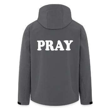Pray - Recycelte Männer Softshell-Jacke von Stanley/Stella - Anthrazit - Hinten - AI Model Male 185 light (185cm)