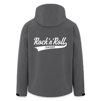 Rock 'n' Roll Daddy (Papa / Papi / Vatertag) - Recycelte Männer Softshell-Jacke von Stanley/Stella - Anthrazit - Hinten - AI Model Male 185 light (185cm)