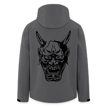 Masque Hannya - Veste softshell homme en polyester recyclé Stanley/Stella - charbon - Dos - AI Model Male 185 light (185cm)