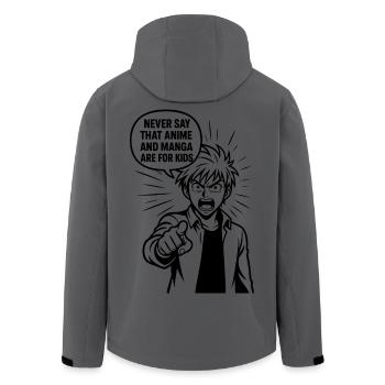 Anime Manga Otaku - Veste softshell homme en polyester recyclé Stanley/Stella - charbon - Dos - AI Model Male 185 light (185cm)