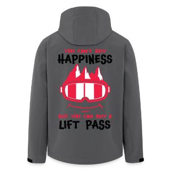 You cant buy Happiness but you can buy a Lift Pass - Men’s Recycled Softshell Jacket by Stanley/Stella - anthracite - Back - AI Model Male 185 light (185cm)