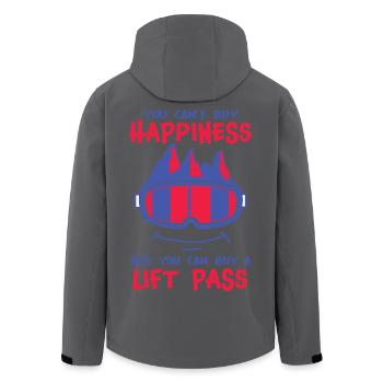 Happiness Ski Snowboard Berge Piste - Recycelte Männer Softshell-Jacke von Stanley/Stella - Anthrazit - Hinten - AI Model Male 185 light (185cm)