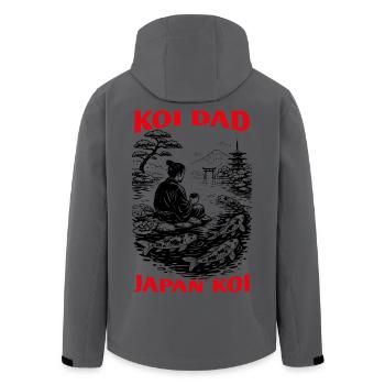 Koi Dad Japan Koi Geschenk für Papa - Recycelte Männer Softshell-Jacke von Stanley/Stella - Anthrazit - Hinten - AI Model Male 185 light (185cm)