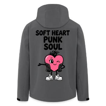 Soft heart with punk soul - Men’s Recycled Softshell Jacket by Stanley/Stella - anthracite - Back - AI Model Male 185 light (185cm)