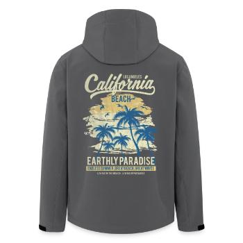 CALIFORNIA BEACH - Surf und Sommer Shirt Motiv - Recycelte Männer Softshell-Jacke von Stanley/Stella - Anthrazit - Hinten - AI Model Male 185 light (185cm)