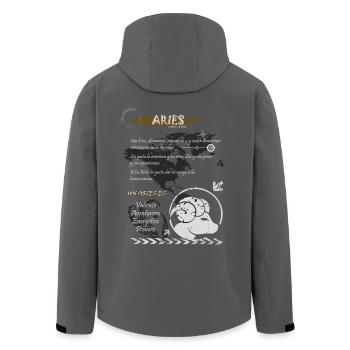 SIGN ARIES - Recycelte Männer Softshell-Jacke von Stanley/Stella - Anthrazit - Hinten - AI Model Male 185 light (185cm)