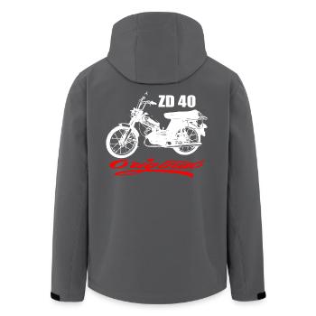 Zündapp ZD 40 Moped Kult - Recycelte Männer Softshell-Jacke von Stanley/Stella - Anthrazit - Hinten - AI Model Male 185 light (185cm)