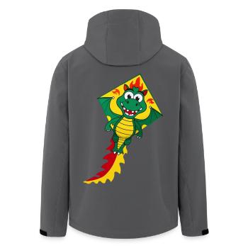 Süßer Flugdrachen - Recycelte Männer Softshell-Jacke von Stanley/Stella - Anthrazit - Hinten - AI Model Male 185 light (185cm)