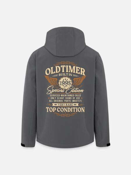 Oldtimer 1995 Jahrgang geboren Geburtstag Geschenk - Recycelte Männer Softshell-Jacke von Stanley/Stella - Anthrazit