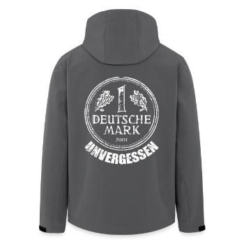 Deutsche Mark Unvergessen Eine Markstück 1 DM 90er - Recycelte Männer Softshell-Jacke von Stanley/Stella - Anthrazit - Hinten - AI Model Male 185 light (185cm)