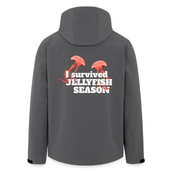 Qualle I Survived Jellyfish Season Quallen Ozean - Recycelte Männer Softshell-Jacke von Stanley/Stella - Anthrazit - Hinten - AI Model Male 185 light (185cm)