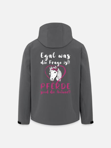 Pferde Reiterin Lustiger Spruch - Recycelte Männer Softshell-Jacke von Stanley/Stella - Anthrazit
