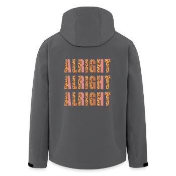Alright Alright Leopard Print Texas Pride Texan - Recycelte Männer Softshell-Jacke von Stanley/Stella - Anthrazit - Hinten - AI Model Male 185 light (185cm)