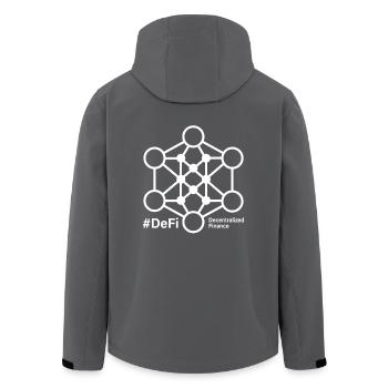 DeFi Decentralized Finance Blockchain BTC Crypto - Recycelte Männer Softshell-Jacke von Stanley/Stella - Anthrazit - Hinten - AI Model Male 185 light (185cm)