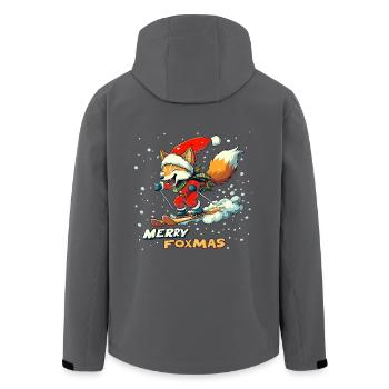 Weihnachten Fuchs Merry Foxmas Skifahren Schnee - Recycelte Männer Softshell-Jacke von Stanley/Stella - Anthrazit - Hinten - AI Model Male 185 light (185cm)