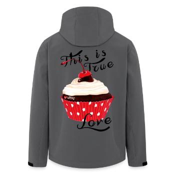 MUFFIN - Recycelte Männer Softshell-Jacke von Stanley/Stella - Anthrazit - Hinten - AI Model Male 185 light (185cm)