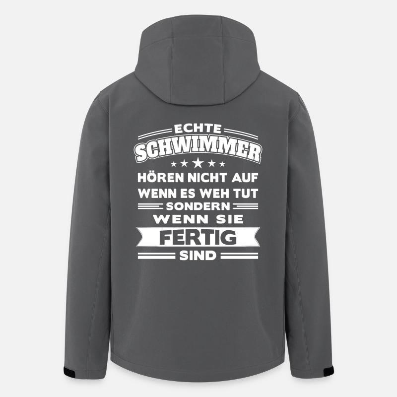 Echte Schwimmer - Recycelte Männer Softshell-Jacke von Stanley/Stella - Anthrazit