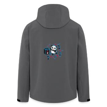 dancing panda - Recycelte Männer Softshell-Jacke von Stanley/Stella - Anthrazit - Hinten - AI Model Male 185 light (185cm)