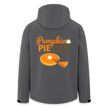 Pumpkin Pie Guy - Kürbis Kuchen Halloween Herbst - Recycelte Männer Softshell-Jacke von Stanley/Stella - Anthrazit - Hinten - AI Model Male 185 light (185cm)