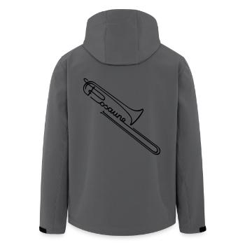 Posaune - Recycelte Männer Softshell-Jacke von Stanley/Stella - Anthrazit - Hinten - AI Model Male 185 light (185cm)