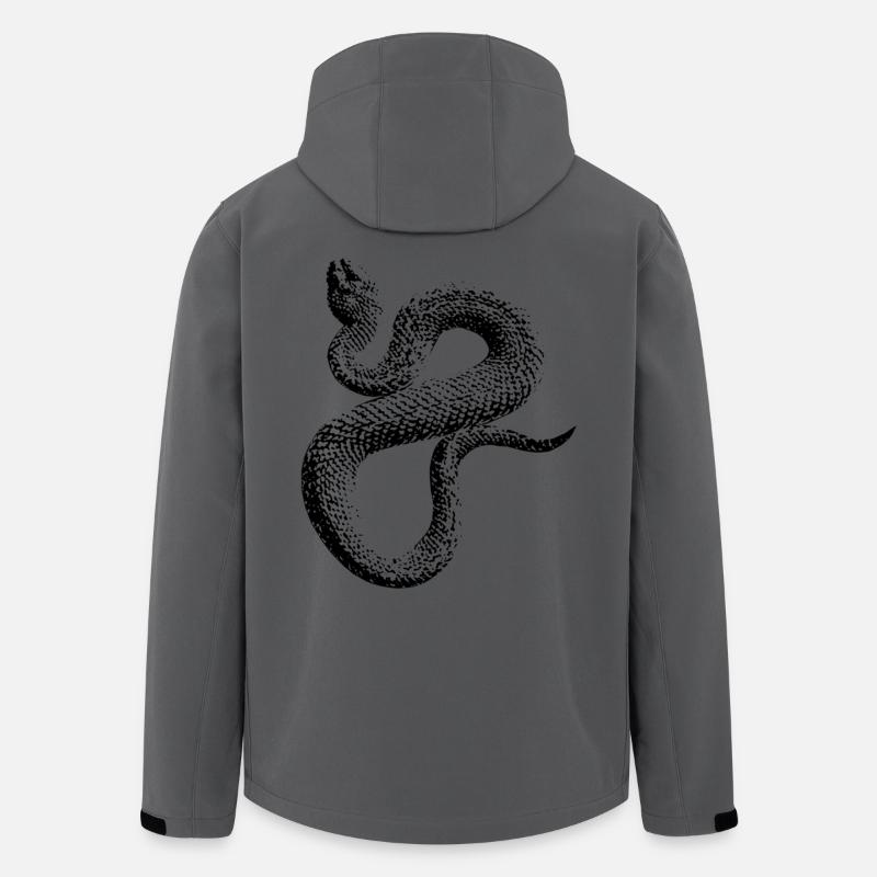 Schlange Textur Schwarz - Recycelte Männer Softshell-Jacke von Stanley/Stella - Anthrazit
