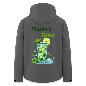Mojito Cocktail von Helfspawn - Recycelte Männer Softshell-Jacke von Stanley/Stella - Anthrazit - Hinten - AI Model Male 185 light (185cm)