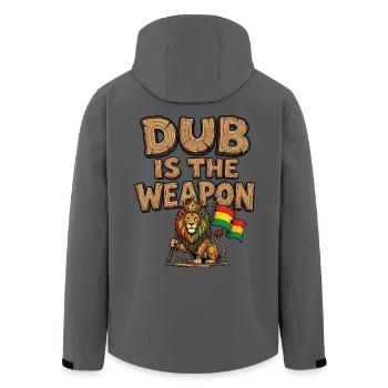 Dub Reggae Weapon - Recycelte Männer Softshell-Jacke von Stanley/Stella - Anthrazit - Hinten - AI Model Male 185 light (185cm)