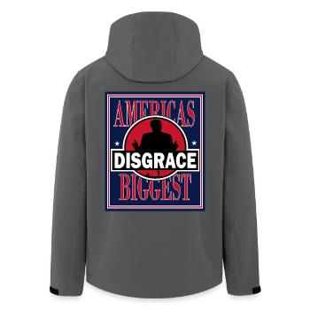 Americas Biggest Disgrace - Recycelte Männer Softshell-Jacke von Stanley/Stella - Anthrazit - Hinten - AI Model Male 185 light (185cm)