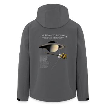 Cassini Huygens Tour Sihrt - The Grand Finale - Recycelte Männer Softshell-Jacke von Stanley/Stella - Anthrazit - Hinten - AI Model Male 185 light (185cm)