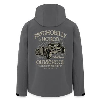 OLDSCHOOL HOTROD - Hotrod Shirt Motiv - Recycelte Männer Softshell-Jacke von Stanley/Stella - Anthrazit - Hinten - AI Model Male 185 light (185cm)
