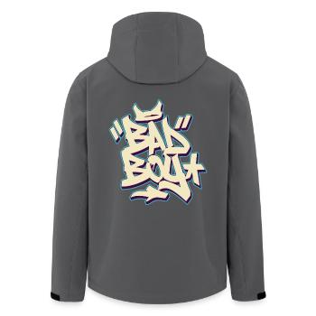 BAD BOY GRAFFITI - Recycelte Männer Softshell-Jacke von Stanley/Stella - Anthrazit - Hinten - AI Model Male 185 light (185cm)