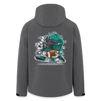 FOOTBALL SPIELER- American Football Comic Geschenk - Recycelte Männer Softshell-Jacke von Stanley/Stella - Anthrazit - Hinten - AI Model Male 185 light (185cm)