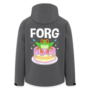 Laubfrosch Frosch - Recycelte Männer Softshell-Jacke von Stanley/Stella - Anthrazit - Hinten - AI Model Male 185 light (185cm)