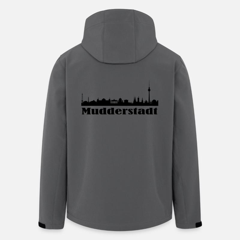 Mudderstadt Berlin Skyline - Recycelte Männer Softshell-Jacke von Stanley/Stella - Anthrazit