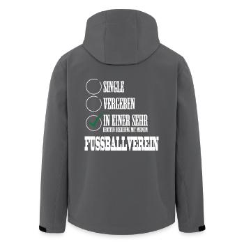 In einer Beziehung mit meinem Fussballverein - Recycelte Männer Softshell-Jacke von Stanley/Stella - Anthrazit - Hinten - AI Model Male 185 light (185cm)