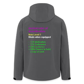 Robe der Demotivation - Recycelte Männer Softshell-Jacke von Stanley/Stella - Anthrazit - Hinten - AI Model Male 185 light (185cm)