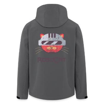 ROBOCAT - Katzen Kater Roboter Comicfigur Geschenk - Recycelte Männer Softshell-Jacke von Stanley/Stella - Anthrazit - Hinten - AI Model Male 185 light (185cm)