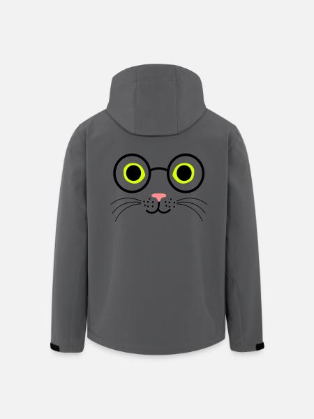 Katze Brille - Recycelte Männer Softshell-Jacke von Stanley/Stella - Anthrazit