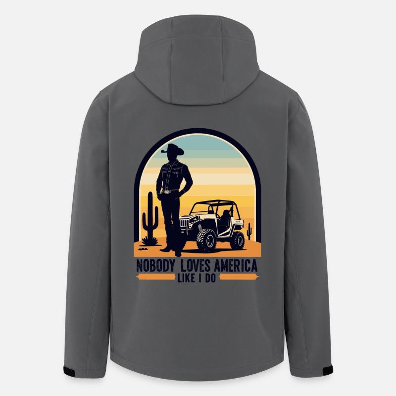 Amerika Liebhaber - Recycelte Männer Softshell-Jacke von Stanley/Stella - Anthrazit