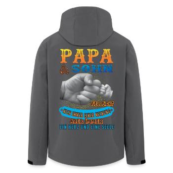 papa und sohn - Recycelte Männer Softshell-Jacke von Stanley/Stella - Anthrazit - Hinten - AI Model Male 185 light (185cm)