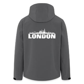 london02light - Recycelte Männer Softshell-Jacke von Stanley/Stella - Anthrazit - Hinten - AI Model Male 185 light (185cm)