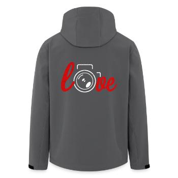 Ich liebe Fotografie Fotograf Kamera Foto Objektiv - Recycelte Männer Softshell-Jacke von Stanley/Stella - Anthrazit - Hinten - AI Model Male 185 light (185cm)