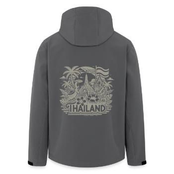 Thailand - 2 - Recycelte Männer Softshell-Jacke von Stanley/Stella - Anthrazit - Hinten - AI Model Male 185 light (185cm)
