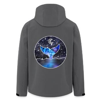 Kosmischer Meerjungfrauenschwanz - Recycelte Männer Softshell-Jacke von Stanley/Stella - Anthrazit - Hinten - AI Model Male 185 light (185cm)