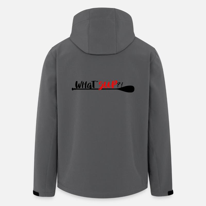 What´SUP Stand Up Paddle Enthusiast? - Recycelte Männer Softshell-Jacke von Stanley/Stella - Anthrazit