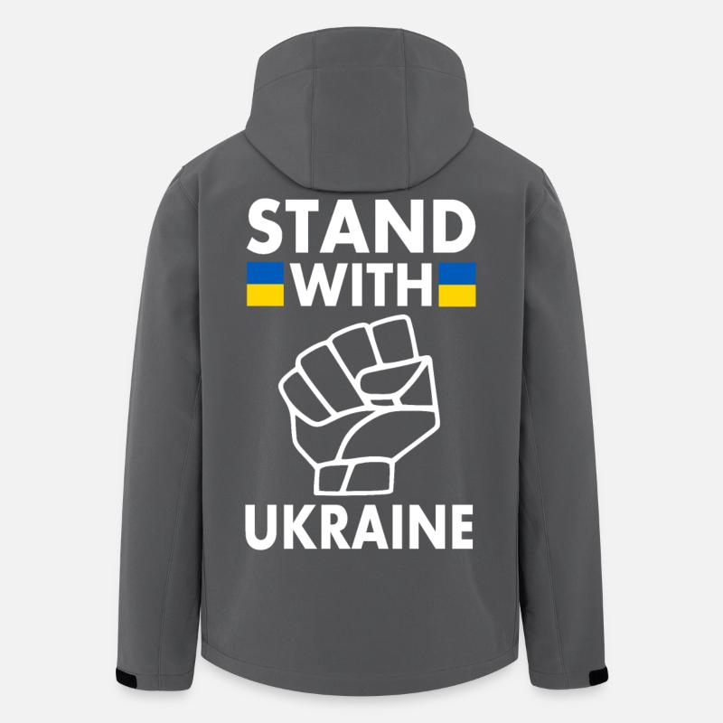 stand with ukraine - Men’s Recycled Softshell Jacket by Stanley/Stella - anthracite