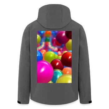 Colorful balls - Men’s Recycled Softshell Jacket by Stanley/Stella - anthracite - Back - AI Model Male 185 light (185cm)