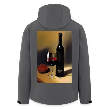 Buveurs de vin - Veste softshell homme en polyester recyclé Stanley/Stella - charbon - Dos - AI Model Male 185 light (185cm)