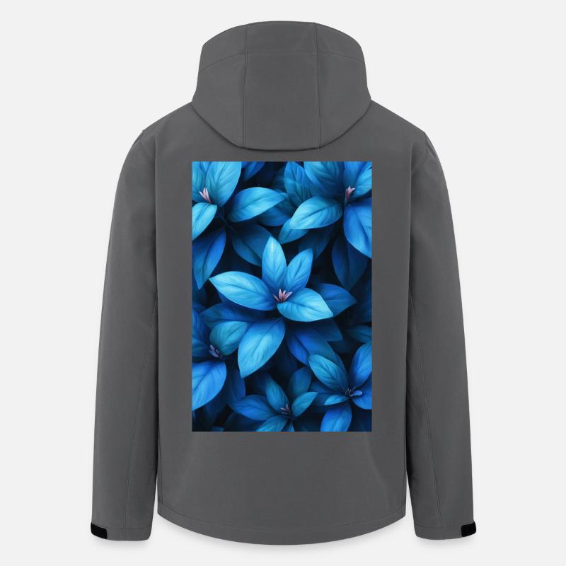 Cobalt Blue Leaf Weave - Men’s Recycled Softshell Jacket by Stanley/Stella - anthracite