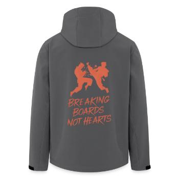 Breaking Boards Not Hearts - Recycelte Männer Softshell-Jacke von Stanley/Stella - Anthrazit - Hinten - AI Model Male 185 light (185cm)